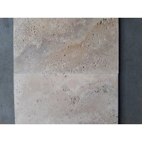 VENEZIA Travertin Fliesen gebürstet soft gekettet Römischer Verband 0,74 m²