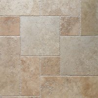 VENEZIA Travertin Fliesen gebürstet soft gekettet Römischer Verband 0,74 m²