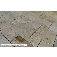 RUSTIC Travertin Terrassenplatten, 3 cm getrommelt